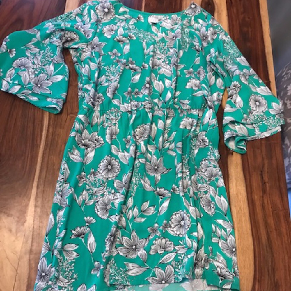 A New Day Green Floral Dress